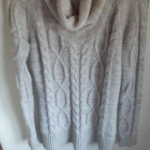 Long cowl neck sweater